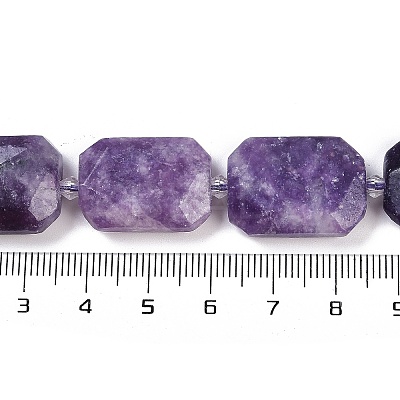 Natural Lepidolite Beads Strands G-B125-P25-01-1