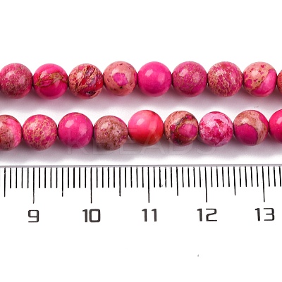 Dyed Natural Regalite/Imperial Jasper/Sea Sediment Jasper Beads Strands G-B124-C02-07-1