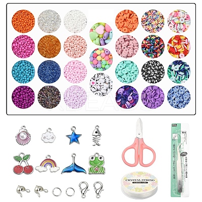 DIY Heishi & Seed Beads Jewelry Set Making Kit DIY-YW0005-47-1