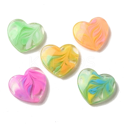 Gradient Color Transparent Resin Decoden Cabochons X-RESI-D008-06A-1