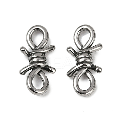 316 Surgical Stainless Steel Knot Connector Charms STAS-G349-09AS-01-1