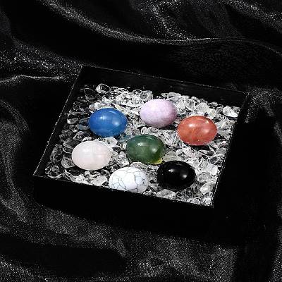 Natural & Synthetic Gemstone Healing Round Ornaments AJEW-FS0001-13A-1