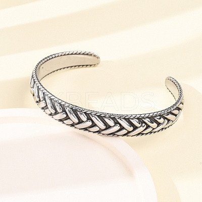 Retro 316 Surgical Stainless Steel Cuff Bangles BJEW-C142-14C-AS-1