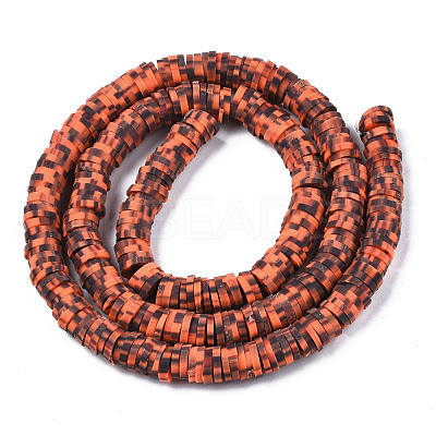 Handmade Polymer Clay Beads Strands CLAY-R089-6mm-160-1