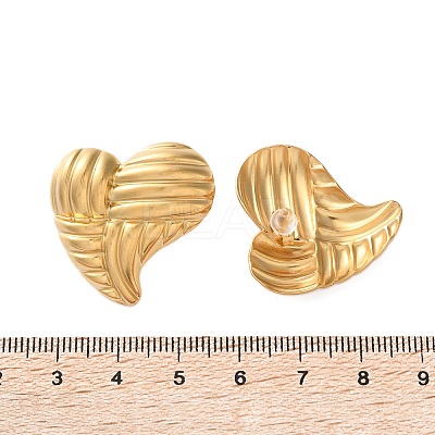 304 Stainless Steel Stud Earrings for Women EJEW-K306-03G-1