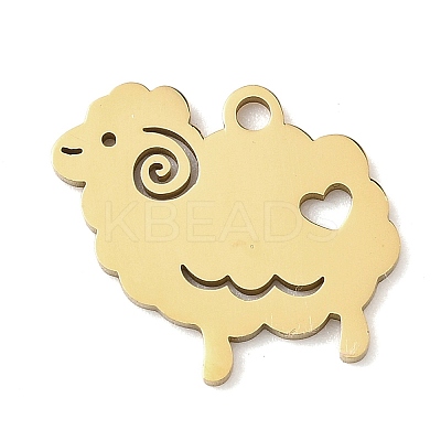 Animal Theme 304 Stainless Steel Pendants LS-STAS-D213-02A-G-1