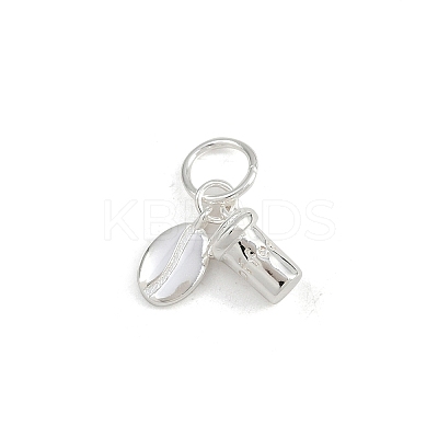 925 Sterling Silver Coffee Bean & Coffee Cup Charms LS-STER-K183-02S-1