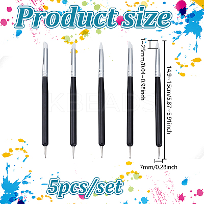 5Pcs Clay Sculpting Tools DIY-WH0723-043-1
