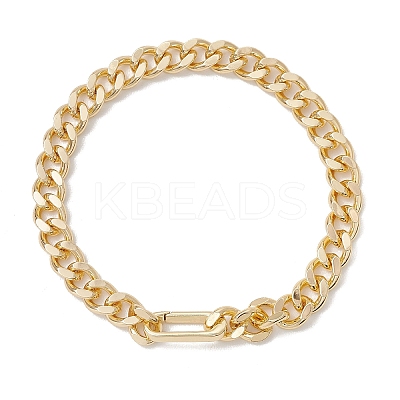 Brass Cuban Link Chain Bracelets BJEW-JB13349-1