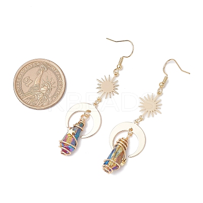 Natural Quartz Crystal Dangle Earrings EJEW-JE06409-1