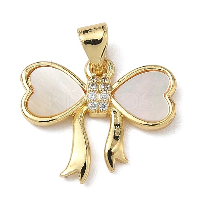 Brass Micro Pave Cubic Zirconia Pendants KK-L257-03G-1