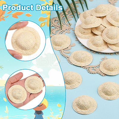 40Pcs Mini Cloth Doll Hats AJEW-SC0031-34C-1