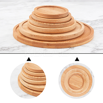 Bamboo Round Plant Saucer AJEW-GA0001-97-1