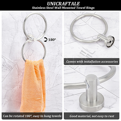 304 Stainless Steel Bathroom Accessories Kit HJEW-UN0001-06-1