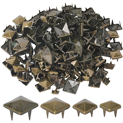 200Pcs 4 Styles Iron Studs Rivets IFIN-GF0001-54AB-1