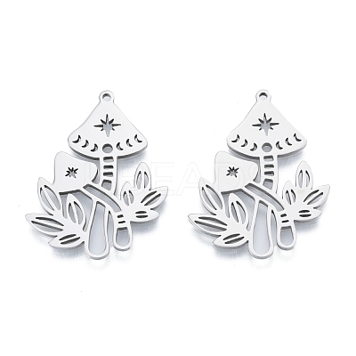 Non-Tarnish 201 Stainless Steel Pendant STAS-B027-20P-1