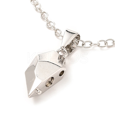 Rack Plating Alloy Heart Pendant Necklaces Sets NJEW-B081-08C-1