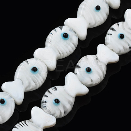 Handmade Lampwork Beads Strands LAMP-N021-41-A06-1