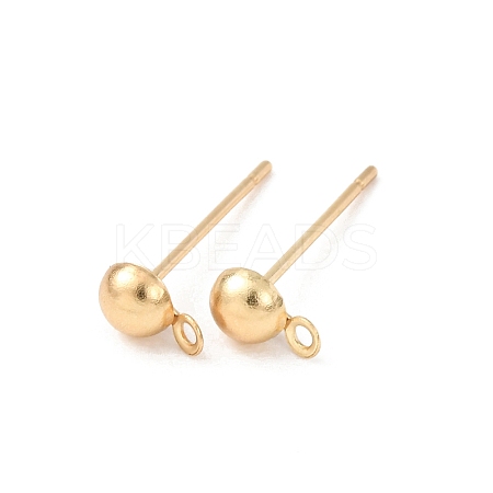 Brass Stud Earring Findings LS-KK-G604-01G-01-1