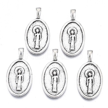 Tibetan Style Alloy Pendants PALLOY-Q441-048-RS-1