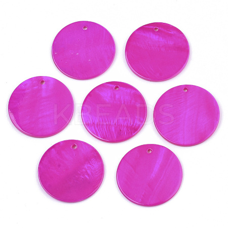 Natural Freshwater Shell Pendants SHEL-R022-01D-1