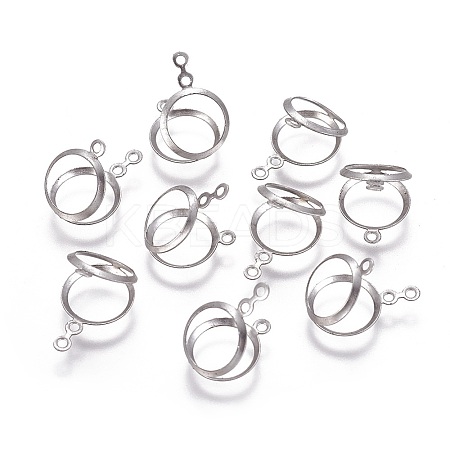 Tarnish Resistant 316 Surgical Stainless Steel Pendant Cabochon Settings STAS-I118-01P-01-1