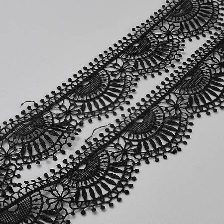 Polyester Flower Lace Ribbon OCOR-WH20006-43B-1