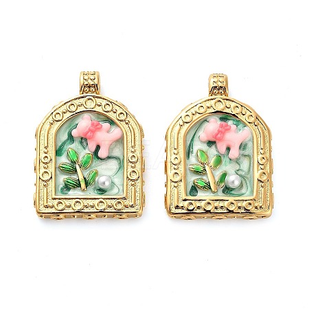 304 Stainless Steel Enamel  Pendants STAS-B084-08G-03-1