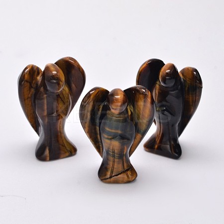 Angel Nautral Tiger Eye Home Display Decorations DJEW-L009A-09-1
