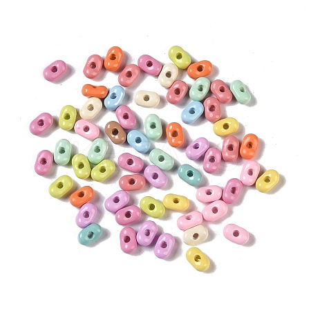 Spray Paint Alloy Beads PALLOY-H145-05-1