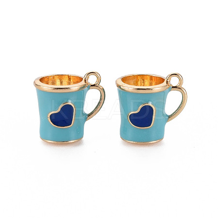 Rack Plating Alloy Enamel Charms ENAM-T015-013F-NR-1