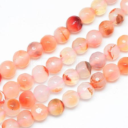 Natural Carnelian Bead Strands G-R346-4mm-25-1