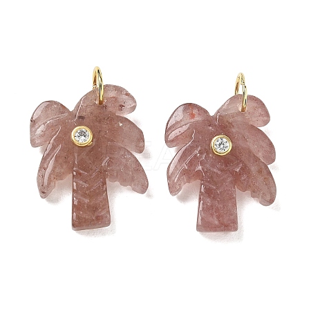 Natural Strawberry Quartz Carved Pendants GG-CBA67BD-02G-H-1