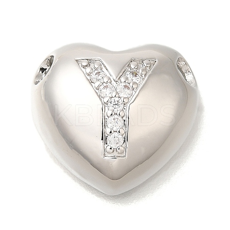 Rack Plating Brass Micro Pave Cubic Zirconia Pendants KK-I722-04P-Y-1