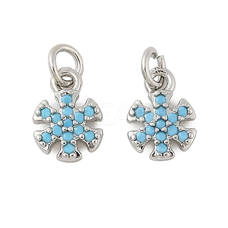 Brass Micro Pave Cubic Zirconia Pendants KK-U056-12P-1