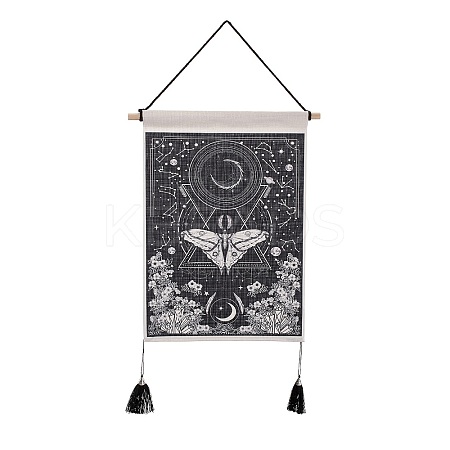 Bohemia Style Cloth Wall Hanging Tapestry HJEW-E003-01D-1
