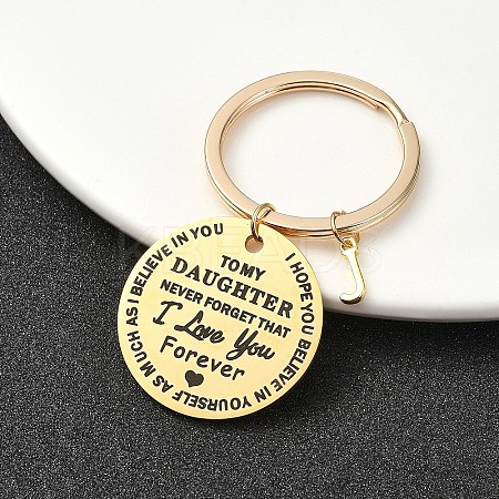 Valentine's Day Brass & 201 Stainless Steel Keychain KEYC-YW00097-10-1