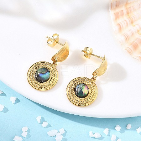 304 Stainless Steel Dangle Stud Earring for Women EJEW-JE07347-1