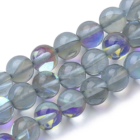 Synthetic Moonstone Beads Strands G-S283-03-6mm-1