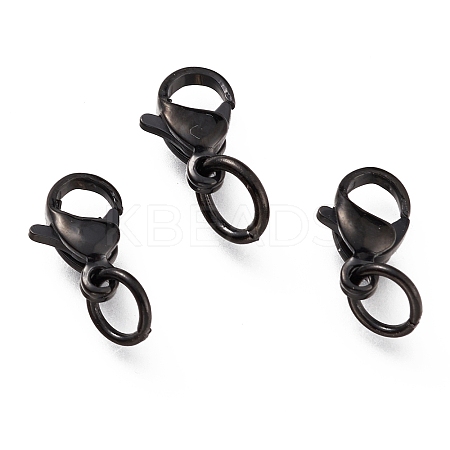 304 Stainless Steel Lobster Claw Clasps Ion Plating(IP) X-STAS-G240-01A-EB-1