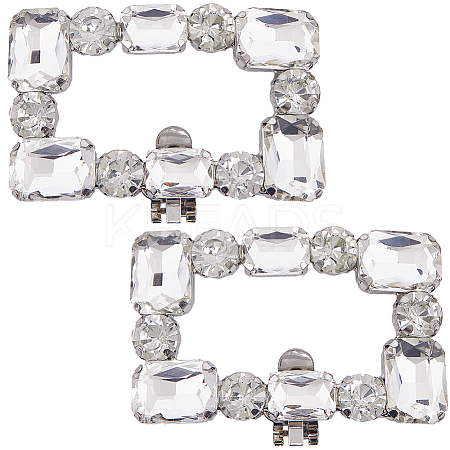 2Pcs Alloy Rhinestone Shoe Decoration AJEW-GF0008-72-1