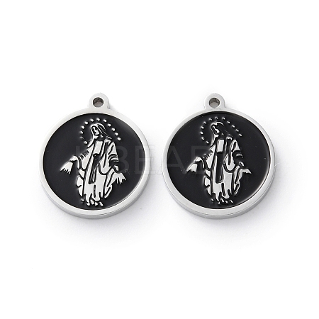 304 Stainless Steel Enamel Charms STAS-M102-19P-03-1