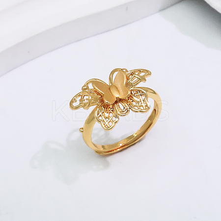 Adjustable Brass Open Cuff Rings for Women JT1474-1-1