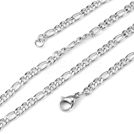 Tarnish Resistant Figaro Chain Necklace for Men NJEW-F027-03-1mm-1