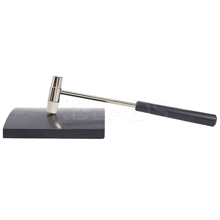 Double Face Jewelry Making Steel Rubber Hammer AJEW-CY0001-85-1