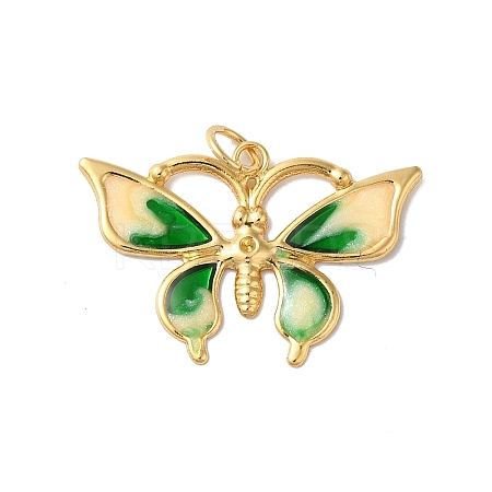 Rack Plating Brass Enamel Pendants KK-G504-04G-03-1
