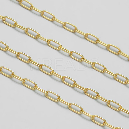 Brass Paperclip Chains X-CHC-I014-LG-NF-1