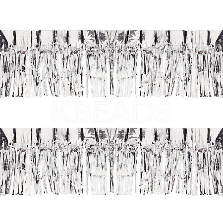 Plastic Foil Fringe Curtains DIY-WH0028-106B-1