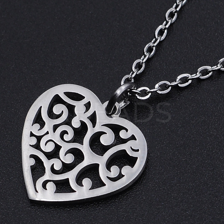 Non-Tarnish 201 Stainless Steel Pendant Necklaces LS-NJEW-S105-JN564-40-1-1