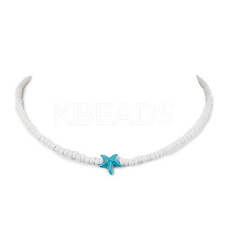 Synthetic Turquoise Necklaces NJEW-JN04773-02-1